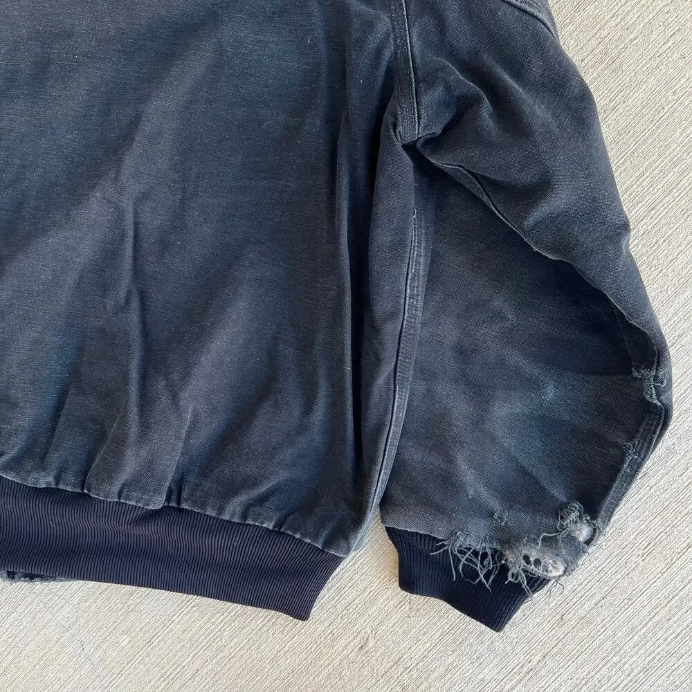 Carhartt black hooded work wear jacket